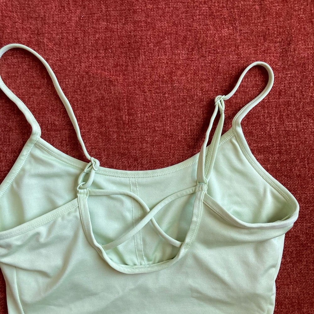 PINK Victoria's Secret Green Sports Bra with Scoop Neck